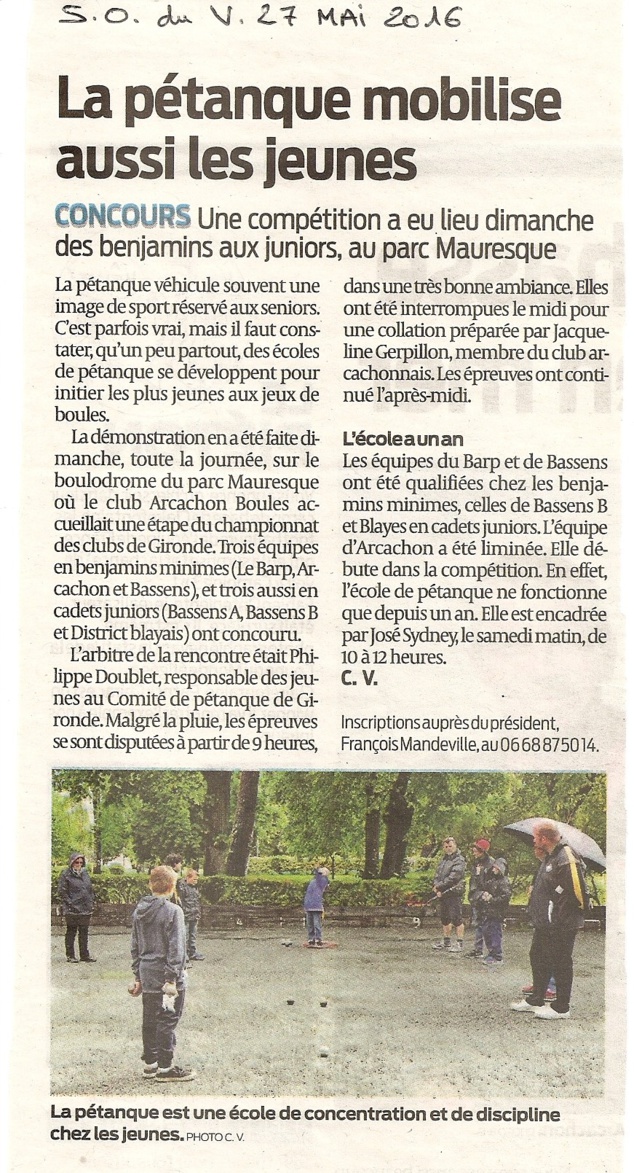 Championnat de clubs jeunes à ARCACHON Championnat de clubs jeunes à ARCACHON