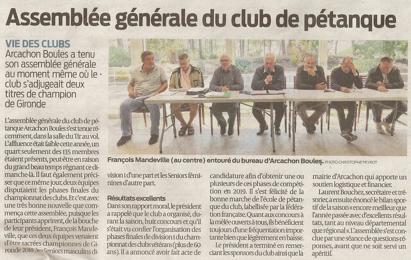 assemblée générale 2018 - Sud-Ouest 30 Octobre assemblée générale 2018 - Sud-Ouest 30 Octobre