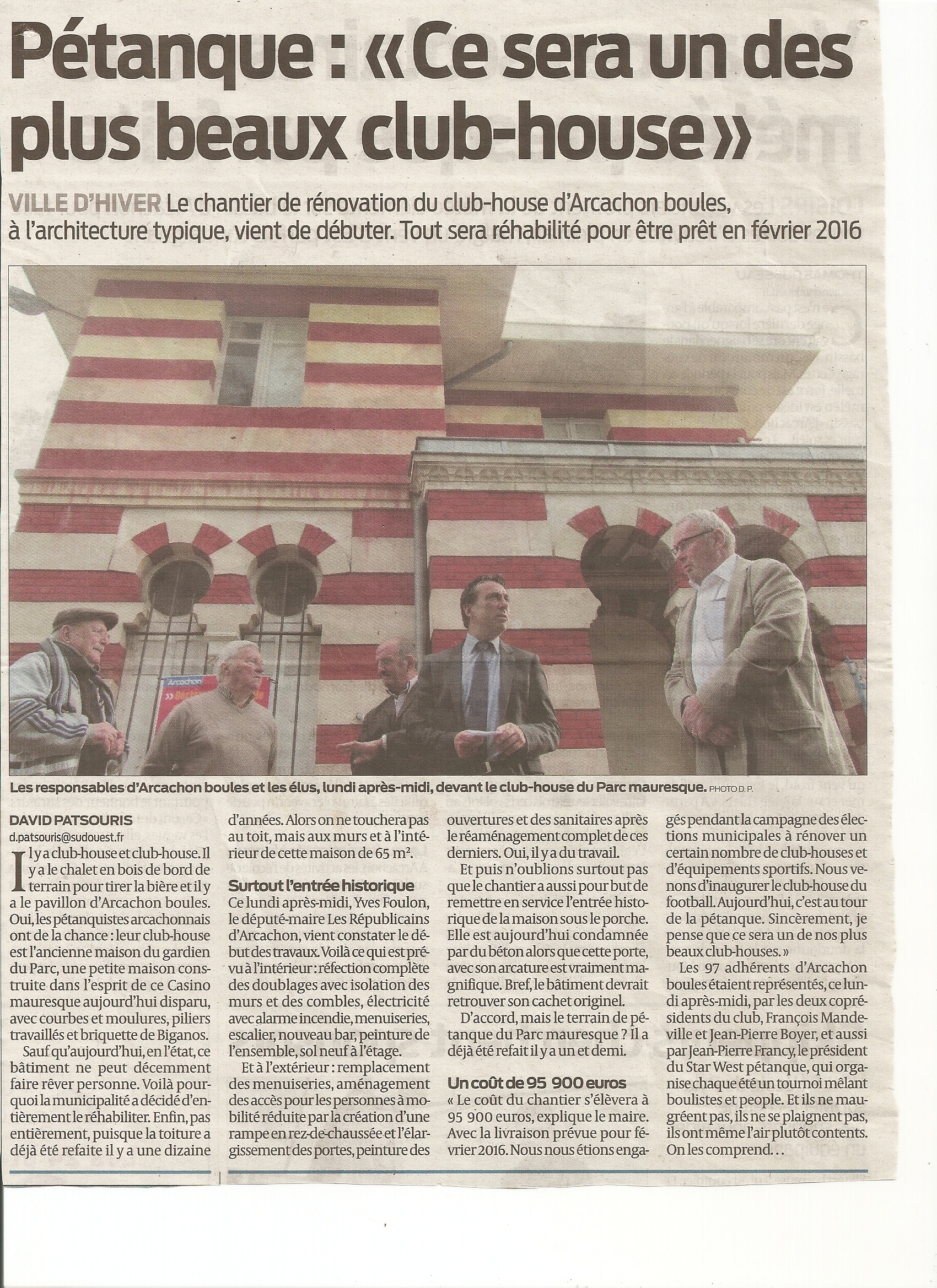 Journal Sud-Ouest du 22 Octobre 2015
