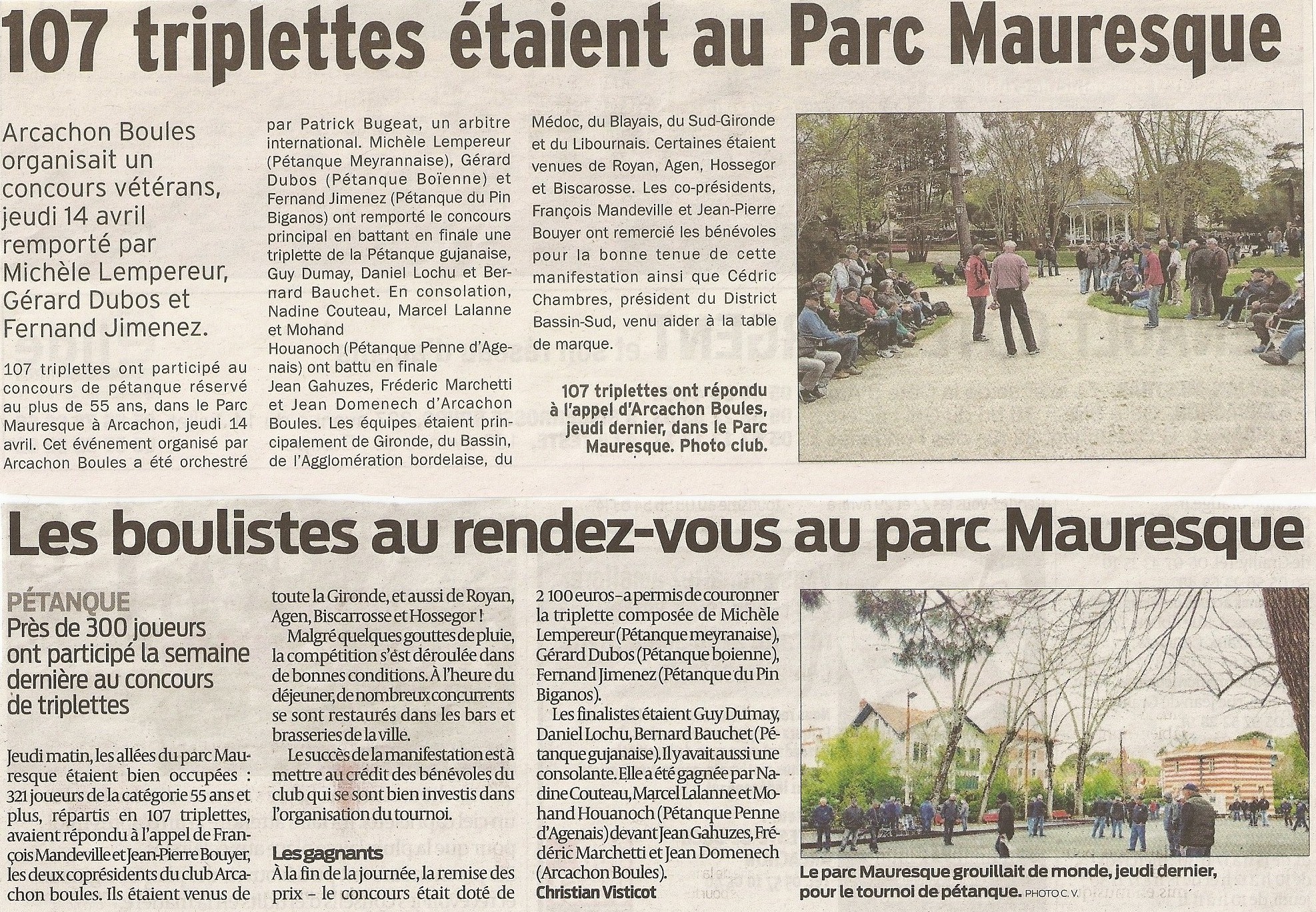 Les journaux en parlent... Les journaux en parlent...