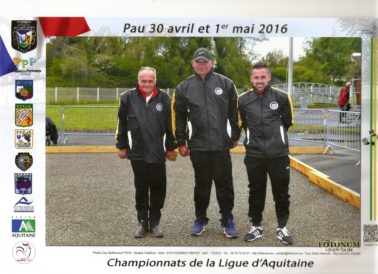 Ligue triplette PAU 2016 Ligue triplette PAU 2016