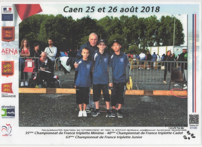 Coach: CHOUPAY Didier.  MELO Lorenzo - CHOUPAY Clément - MOUA Shun