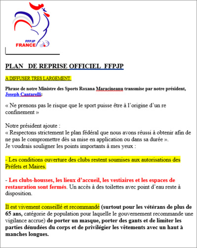NOTE  FFPJP   AUX    PREFETS   ET   MAIRES. NOTE  FFPJP   AUX    PREFETS   ET   MAIRES.
