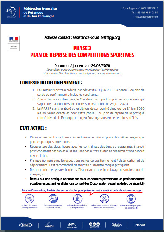 FFPJP   PLAN  DE  REPRISE  PHASE . 3