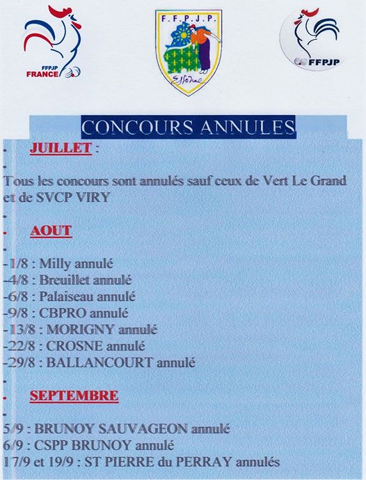 CONCOURS  ANNULES .