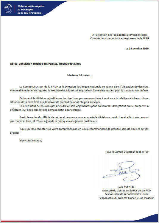 DERNIERE NOUVELLE ANNULATION SUITE COVID.19 DERNIERE NOUVELLE ANNULATION SUITE COVID.19