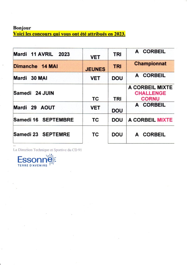 CONCOURS 2023 A CORBEIL - ESSONNES CONCOURS 2023 A CORBEIL - ESSONNES