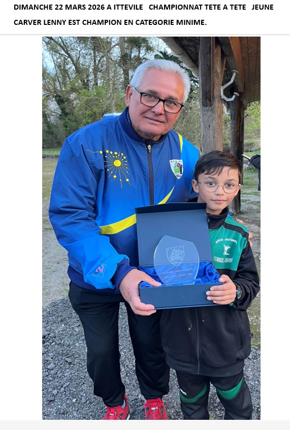 CHAMPIONNAT  TETE A TETE  JEUNE