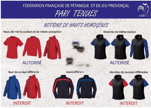 TENUES LORS DES CHAMPIONNATS