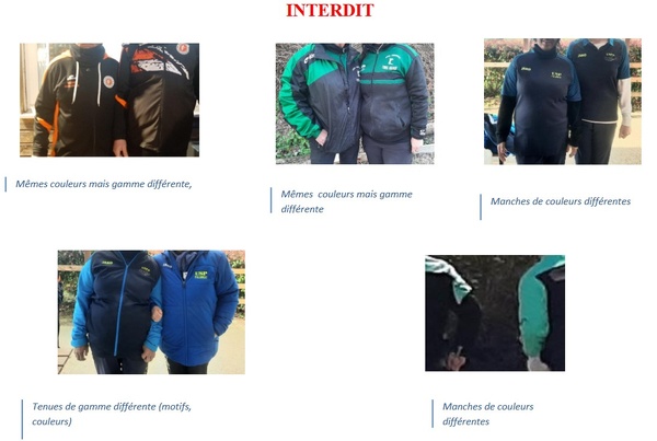 PB SUR LES TENUES LORS DES CHAMPIONNATS PB SUR LES TENUES LORS DES CHAMPIONNATS