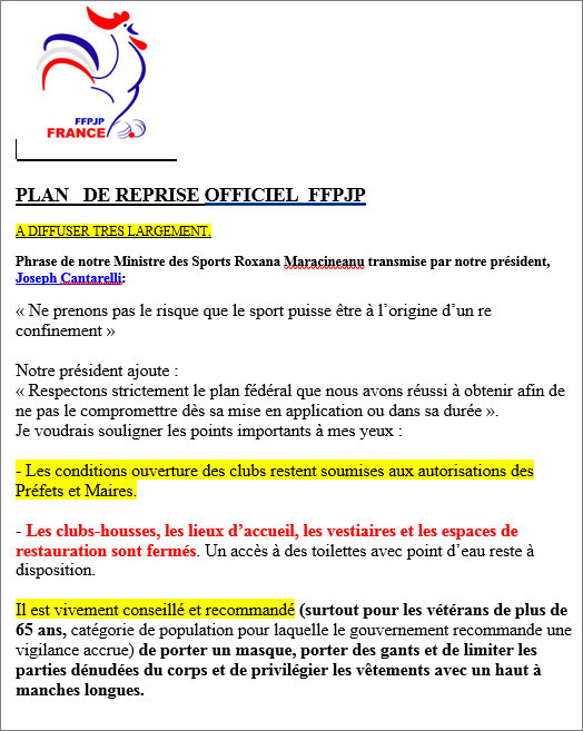 NOTE  FFPJP   AUX    PREFETS   ET   MAIRES.