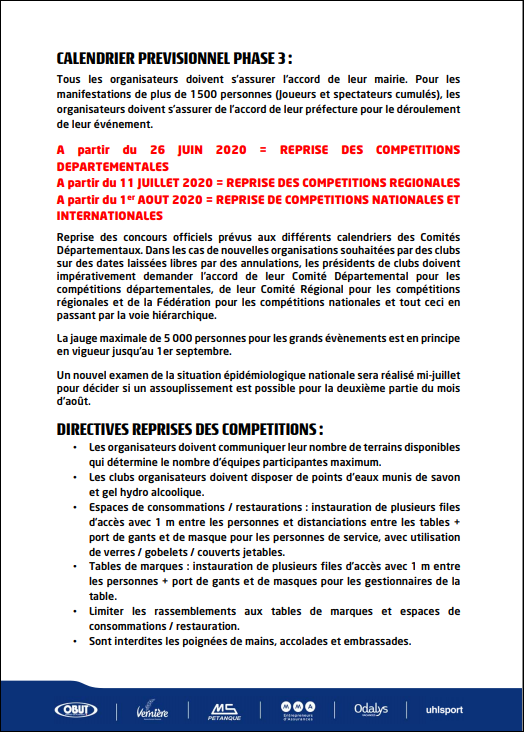 FFPJP   PLAN  DE  REPRISE  PHASE . 3