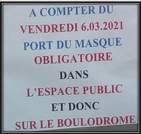 PORT  DU   MASQUE  OBLIGATOIRE