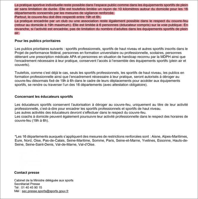 NOUVELLE   DÉCISION   MINISTÉRIELLE  ET   FFPJP