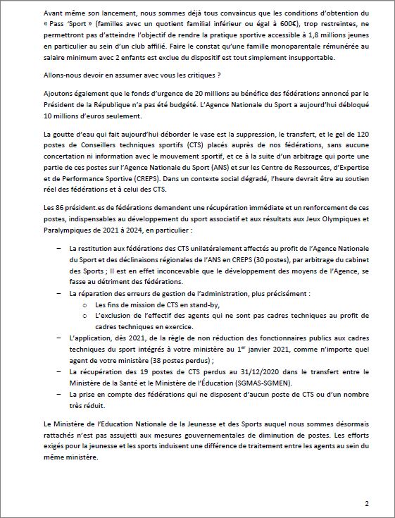 LETTRE  OUVERTE  DU  MINISTRE  DE  L'EDUCATION  NATIONALE  DE  LA  JEUNESSE  ET  DES  SPORTS
