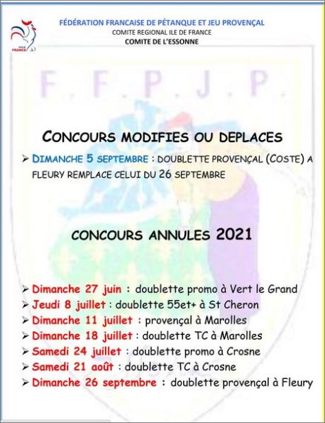 SUITE  DES  ANNULATIONS  CONCOURS SUITE  DES  ANNULATIONS  CONCOURS