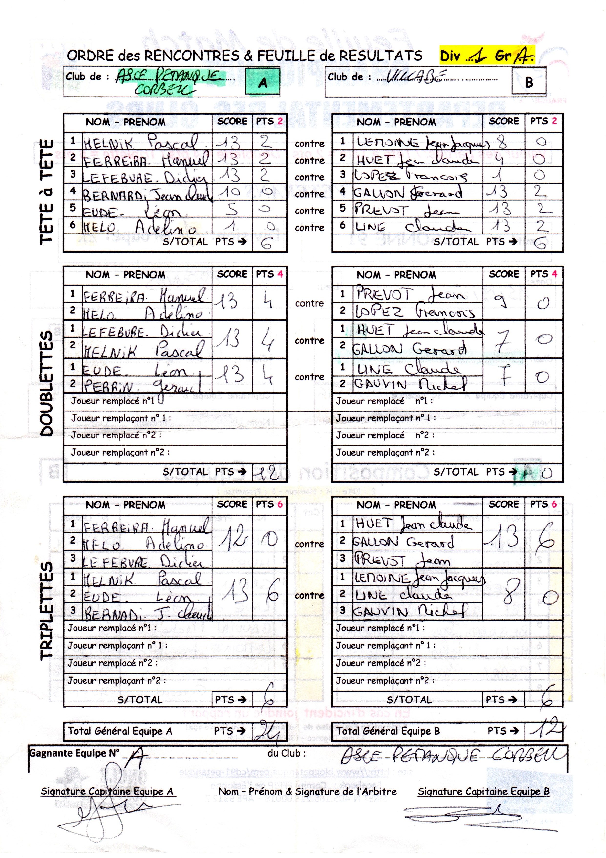 5ème JOURNEE DES CHAMPIONNATS VETERANS 5ème JOURNEE DES CHAMPIONNATS VETERANS