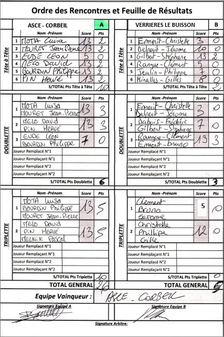 Feuille de Match