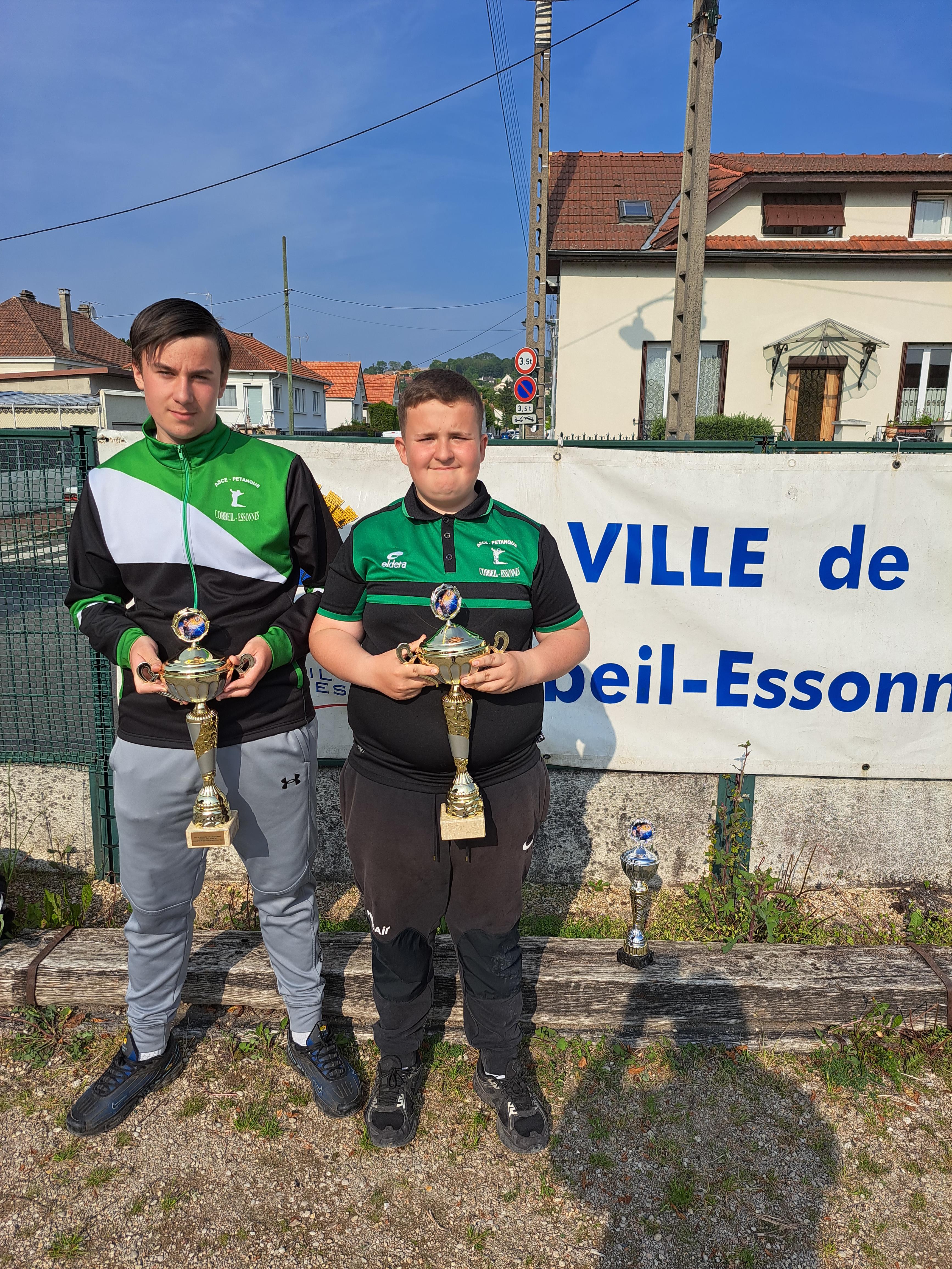 CHAMPION JUNIORS: CANDAS NOLAN et CHAMPION CADETS: MESQUITA DA SILVA  LISANDRO de L' ASCE - CORBEIL