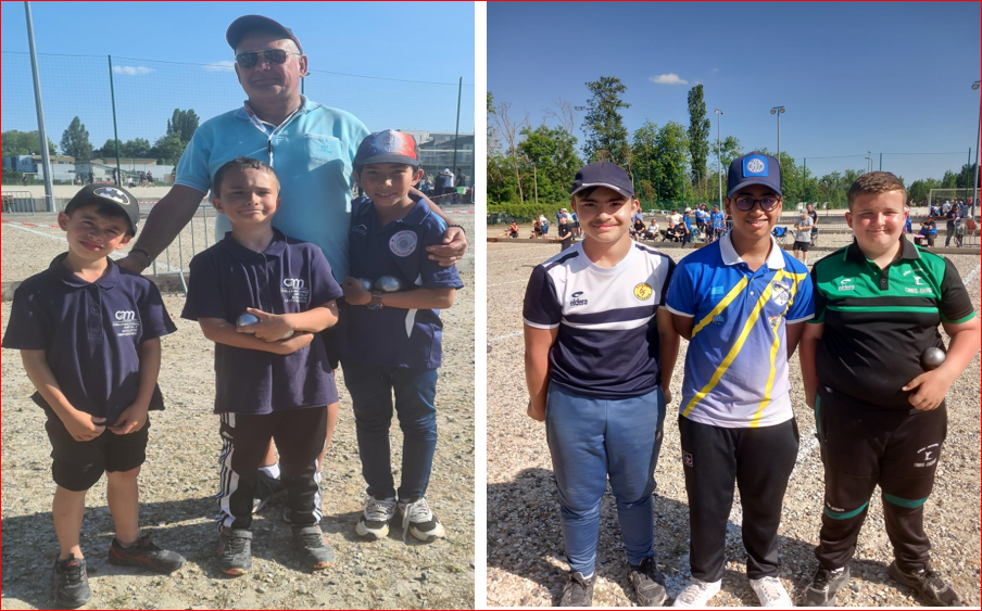 FLAVIO - ANTHONY - ALEXANDRE. Coach MELNK Pascal.  UGO - KYLIAN - LISANDRO. Coach: DENIZE Daniel
