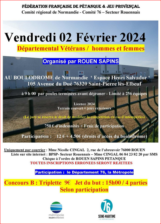 AFFICHE  SAINT - PIERRE LES ELBEUF 2024