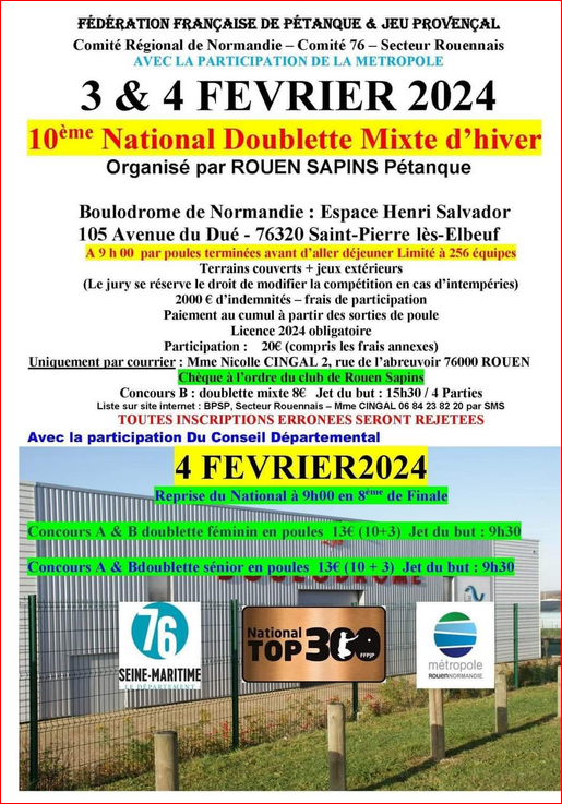 AFFICHE  SAINT - PIERRE LES ELBEUF 2024