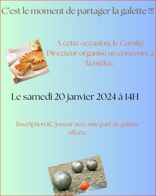 AFFICHE  DE  JANVIER   GALETTES / CREPES