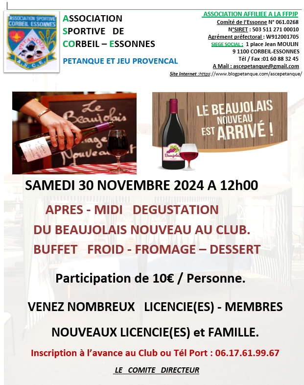 AFFICHE BEAUJOLAIS NOUVEAU 2024 AFFICHE BEAUJOLAIS NOUVEAU 2024