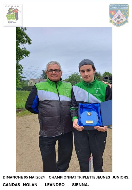 CHAMPIONNAT TRIPLETTE JEUNES / JUNIORS CHAMPIONNAT TRIPLETTE JEUNES / JUNIORS