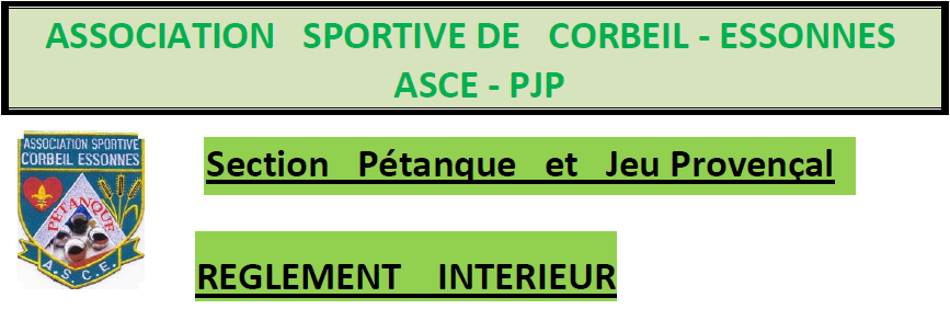 REGLEMENT  DU  CLUB 2025  ET CD.91