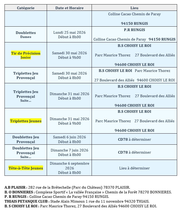 CHAMPIONNATS REGIONNAUX 2026 CHAMPIONNATS REGIONNAUX 2026