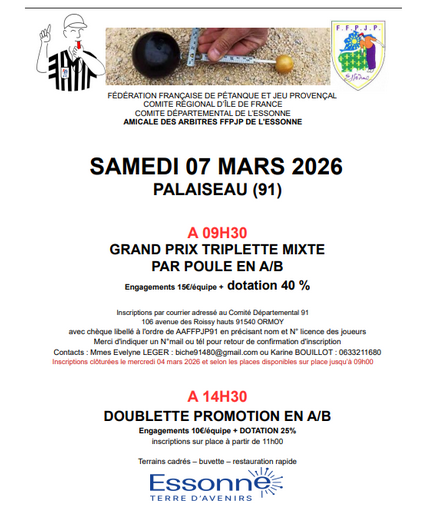 CONCOURS  DES  ARBITRES 2026