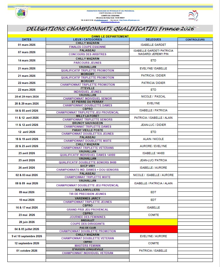 DELEGATION CD.91 2026