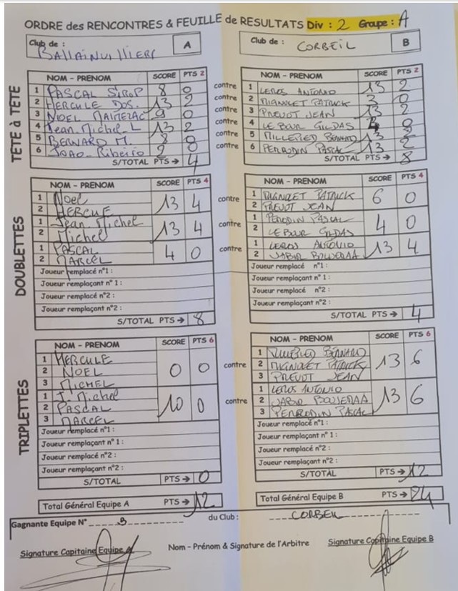 FEUILLE DE MATCH EQP .2