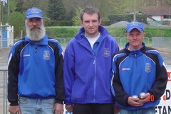 Jean-Pascal BELLO, Stéphane DURAND et Sébastien LEMAIRE, Champions de Secteur Centre-Allier à Deux-Chaises et 1/4 de finaliste du Championnat de l'Allier 2008 à Dompierre