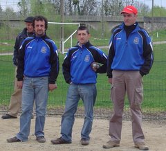 Dominique DESHAYES, Dominique BIDET et David NEANT 1/8 de finaliste au championnat de l'Allier 2008 à Dompierre