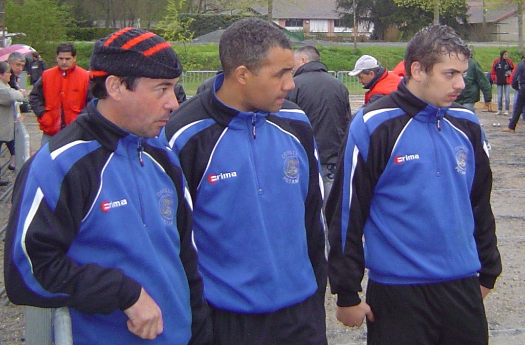 Eric DERET, Laurent COURJAL et Jean-Philippe AUBERTIN 1/8 de finaliste au championnat de l'Allier 2008 à Dompierre