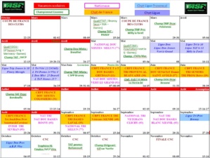 Calendrier sportif IDF + championnats Essonne Calendrier sportif IDF + championnats Essonne