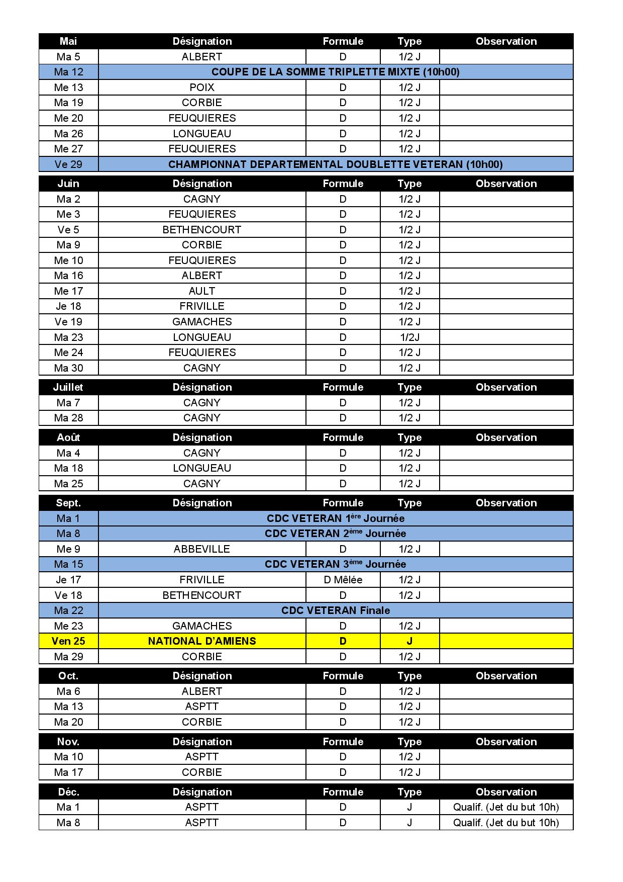 CALENDRIER FFPJP 55 ANS - SOMME 2020 CALENDRIER FFPJP 55 ANS - SOMME 2020