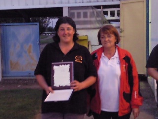 Séverine lors de la remise des récompenses Séverine lors de la remise des récompenses