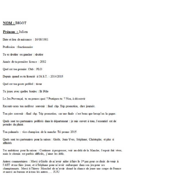 Portrait de Julien BIGOT Portrait de Julien BIGOT