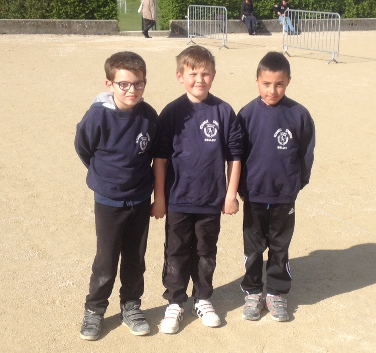 Baptiste, Antonin et Gauthier - vice-champions de l'Ain triplettes