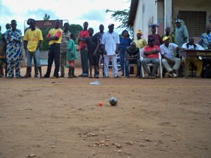 Une boule à tirée en démi finale