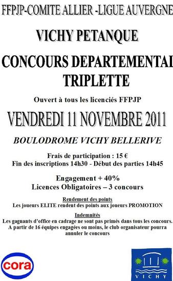 Concours Vichy Pétanque