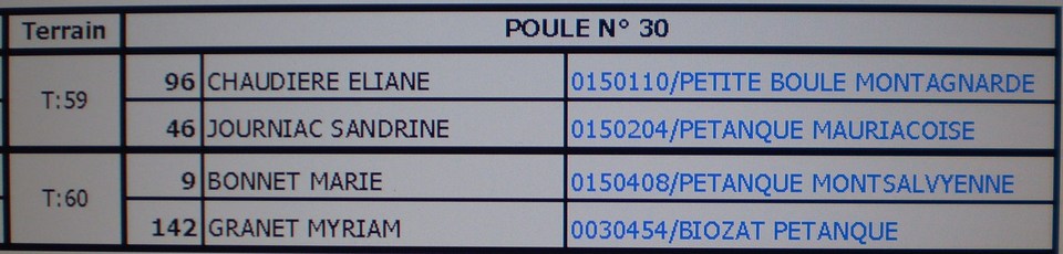 Championnat de Ligue doublette mixte.