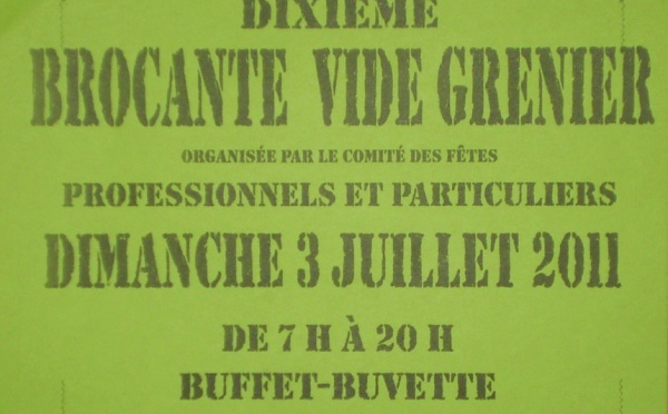 BROCANTE à BIOZATLe Dimanche 3 Juillet 2011