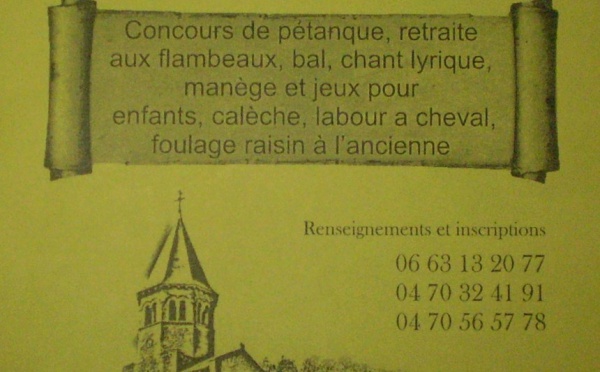 FETE PATRONALE le  27 ET 28 AOUT 2011 à la salle des fêtes
