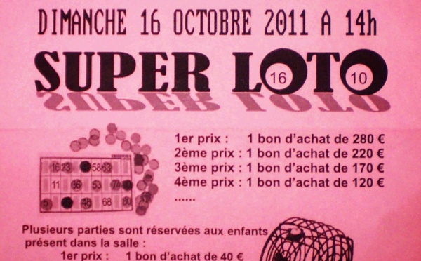 SUPER LOTO Dimanche 16 octobre .