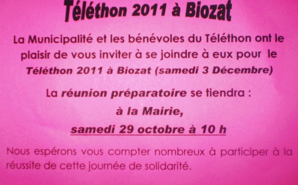 Téléthon 2011 à Biozat