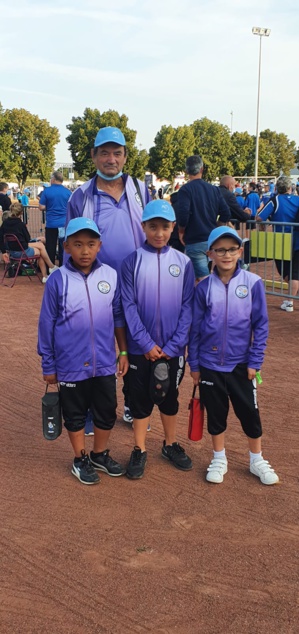 Chris, Nathan,Nathan et Coach Gérard Chris, Nathan,Nathan et Coach Gérard